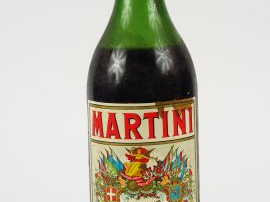 Vente aux enchères 1 VIEILLE BOUTEILLE MARTINI ROUGE - 7 cm/BOUCHON LIEGE/CAPS A