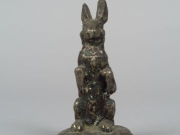 Sujet en plomb 'lapin' H. 7,5 cm