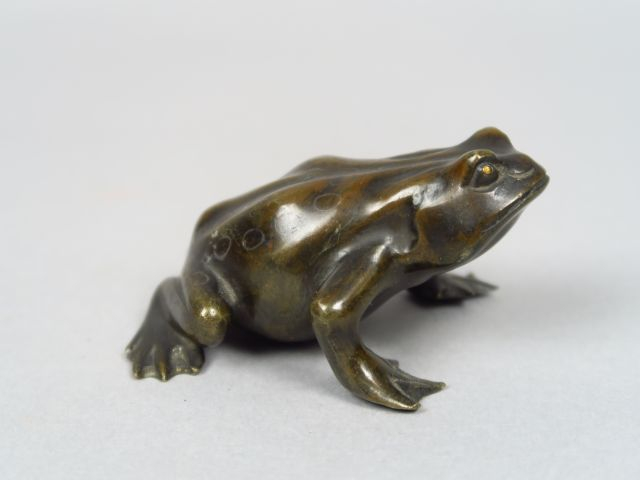 Sujet en bronze 'Crapaud' Dim. 5 x 7 cm