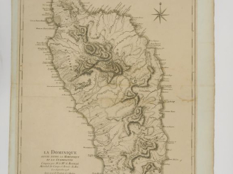 Vente aux enchères LE ROUGE. Carte - La Dominique. 1778 (vendue en l'état)