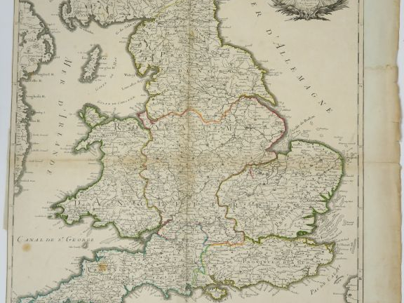 Lot de deux cartes :  LE ROUGE. - Le royaume d'Angleterre. 1785 NOLIN.