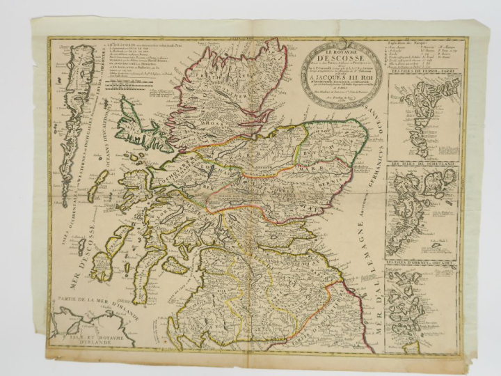Lot de deux cartes :  LE ROUGE. - Le royaume d'Angleterre. 1785 NOLIN.