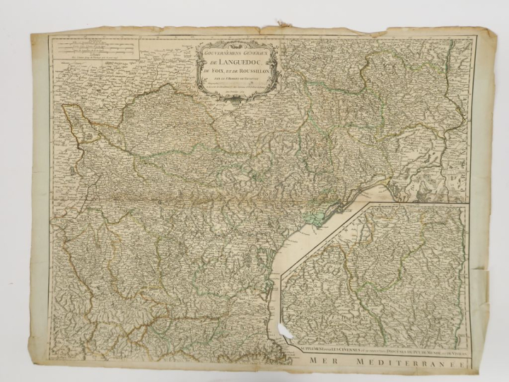 Lot de 8 cartes  (Robert de ) VAUGONDY - Carte d'Afrique. 1771 - Carte