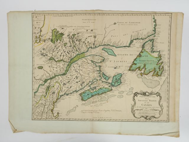 BELLIN  - Partie orientale de la nouvelle France ou du Canada. 1755