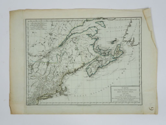 Vente aux enchères Lot de 3 cartes :  TARDIEU. Etats-UNIS - Carte de la partie septentrio