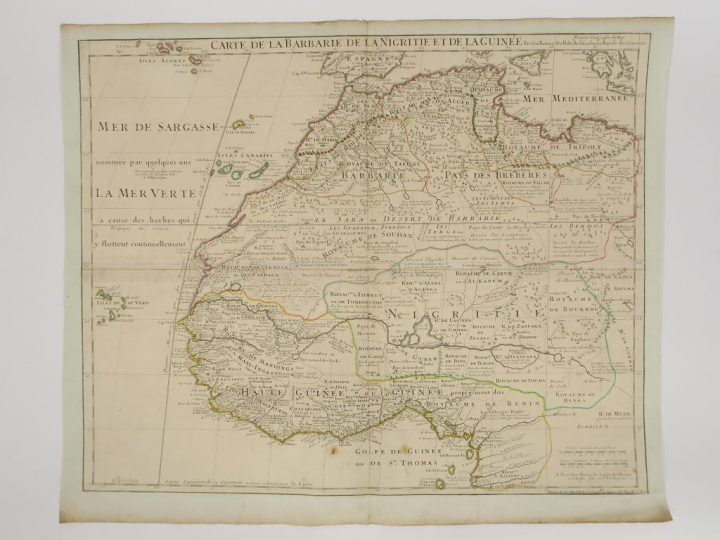 Lot de 3 cartes :  DE L'ISLE Guillaume. - Carte du Congo et du Pays de