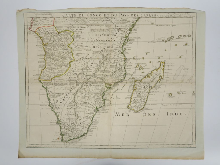 Lot de 3 cartes :  DE L'ISLE Guillaume. - Carte du Congo et du Pays de