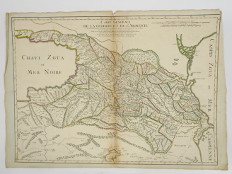 Vente aux enchères Lot de 4 cartes :  DE L'ISLE Guillaume.  - Carte générale de la Géorgi