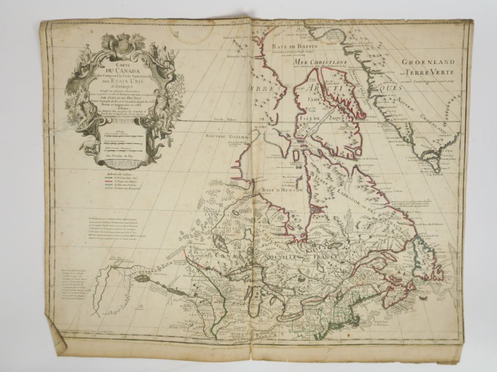 Lot de 4 cartes :  DE L'ISLE Guillaume.  - Carte générale de la Géorgi