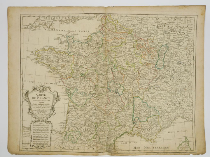 Lot de 4 cartes :  DE L'ISLE Guillaume.  - Carte générale de la Géorgi