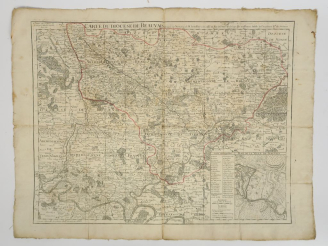 Vente aux enchères Lot de 5 cartes :  DE L'ISLE Guillaume.  - Carte du Diocèse de Beauvai