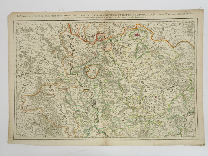 Lot de 5 cartes :  DE L'ISLE Guillaume.  - Carte du Diocèse de Beauvai