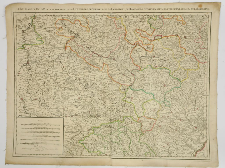 Lot de 5 cartes :  DE L'ISLE Guillaume.  - Carte du Diocèse de Beauvai