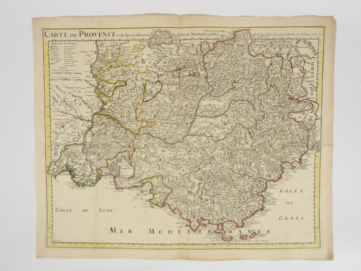 Lot de 3 cartes :  DE L'ISLE Guillaume. - Carte de Provence et des ter