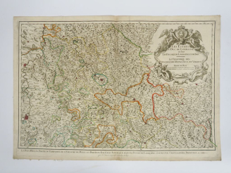 Vente aux enchères Lot de 2 cartes :  JAILLOT Hubert. - Carte les estats du Duc de Lorrai