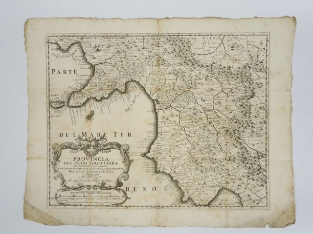 Lot de 3 cartes :  ROSSI  - Carte Provincia del principato Citra. 1714