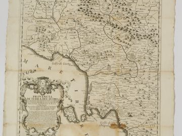 Lot de 3 cartes :  ROSSI  - Carte Provincia del principato Citra. 1714