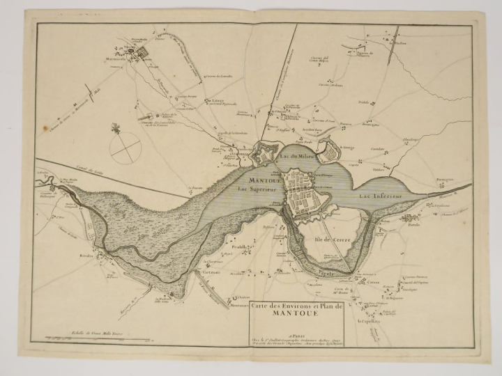 Ensemble de cartes XVIIIème - Port de Rome - Plan ville de Mantoue par