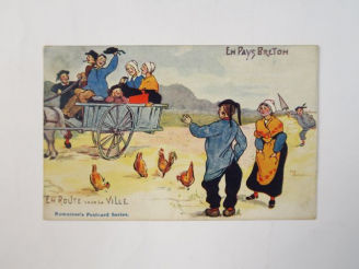 Vente aux enchères Album "Bretagne - Illustrateurs humoristiques" comprenant environ 58 c