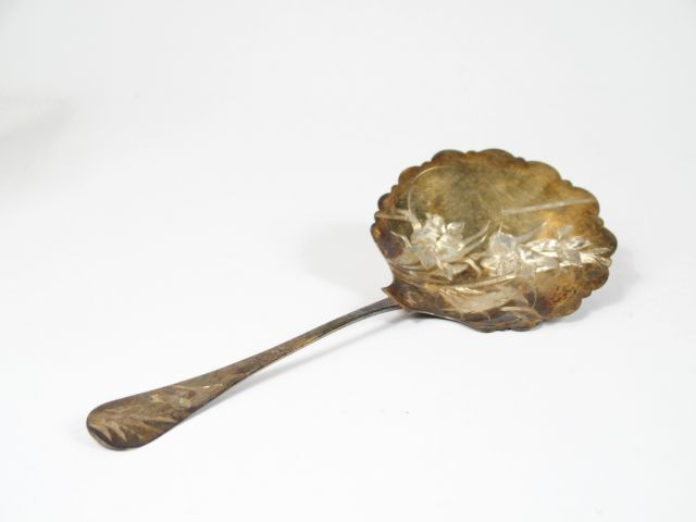 Pelle à fraise Napoléon III en argent et vermeil, poinçon Minerve. Poi