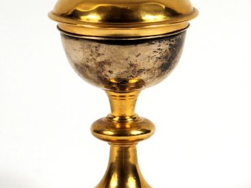 Ciboire en vermeil, avec une boite Poids : 140 g