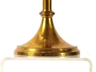 Patène et petit calice en vermeil, poinçon Minerve, pied du calice en 