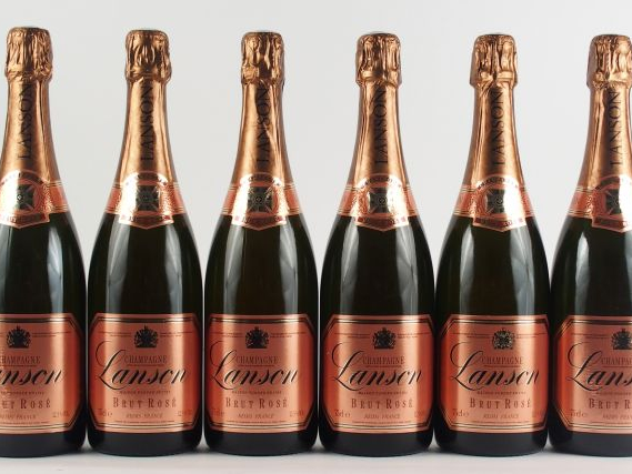 6 BOUTEILLES CHAMPAGNE LANSON BRUT ROSE