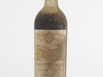 1 BOUTEILLE SAUTERNES BONNET BAGUES - 1928 - MEP/BS