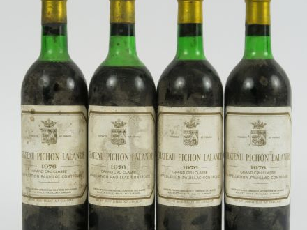 4 BOUTEILLES CHÂTEAU PICHON LALANDE GCC PAUILLAC - 1976 - 3 HEP++/1 ME