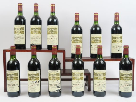 12 BOUTEILLES CHÂTEAU LA LOUVIERE GRAVES - 1982 - CBO