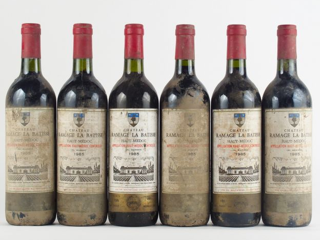 6 BOUTEILLES CHÂTEAU RAMAGE LA BATISSE HAUT MEDOC - 1985 - BS/3 BG