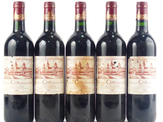 5 BOUTEILLES CHÂTEAU COS D'ESTOURNEL GCC ST ESTEPHE - 1986 - ELA