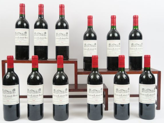 12 BOUTEILLES CHÂTEAU LALANDE BORIE ST JULIEN - 1989 - 3 BG - CBO