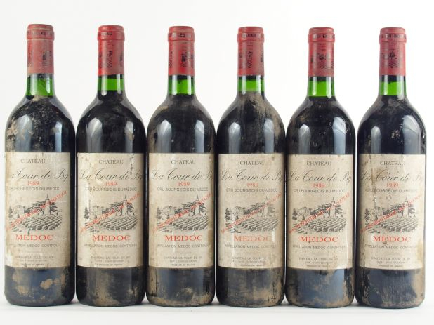 6 BOUTEILLES CHÂTEAU LA TOUR DE BY CB MEDOC - 1989 - BS/BG