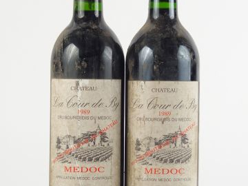 2 BOUTEILLES CHÂTEAU LA TOUR DE BY CB MEDOC - 1989 - BS/BG