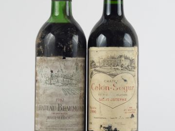 2 BOUTEILLES : 1 CHÂTEAU CALON SEGUR GCC ST ESTEPHE 1990 EA - 1 CHÂTEA