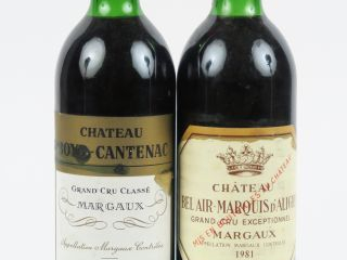 Vente aux enchères 2 BOUTEILLES : 1 CHÂTEAU BOYD CANTENAC GCC MARGAUX 1984 LB - 1 CHÂTEAU