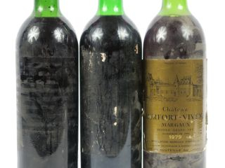 3 BOUTEILLES : 1 CHÂTEAU DURFORT VIVENS GCC MARGAUX 1979 HEP - 1 CHÂTE