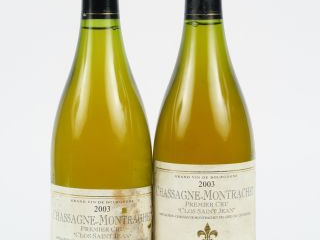 2 BOUTEILLES CHASSAGNE MONTRACHET 1er CRU 'CLOS ST JEAN' - 2003 - 1 EA