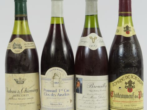 4 BOUTEILLES : 1 POMMARD 1er CRU 'CLOS DES ARVELETS' 1997 - 1 CHÂTEAUN