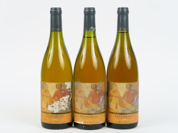 3 BOUTEILLES CONDRIEU MATHILDE ET YVES GANGLOFF - 2003 - 1 EA/1 NM