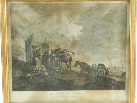 Suite de trois gravures fin XVIIIème début XIXème et une paire de grav