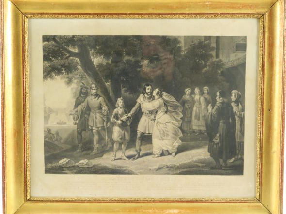 Suite de quatre gravures début XIXème 'l'histoire de Dom Juan'