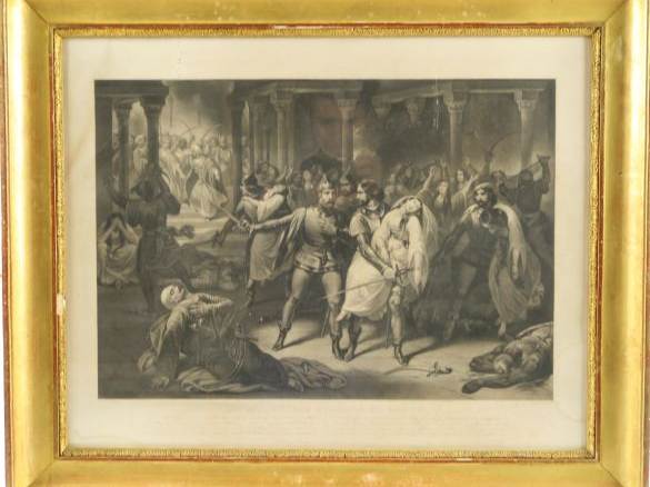 Suite de quatre gravures début XIXème 'l'histoire de Dom Juan'