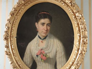 	MONTSERET « Portrait de dame à la parure de corail »	. Huile sur toil