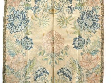 Voile de Calice ou partie de conopée  54 cm/53 cm, Régence, lampas bro