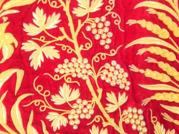 Paire de devants d’autel ou antependium dédiés à la Vierge Marie 56cm/