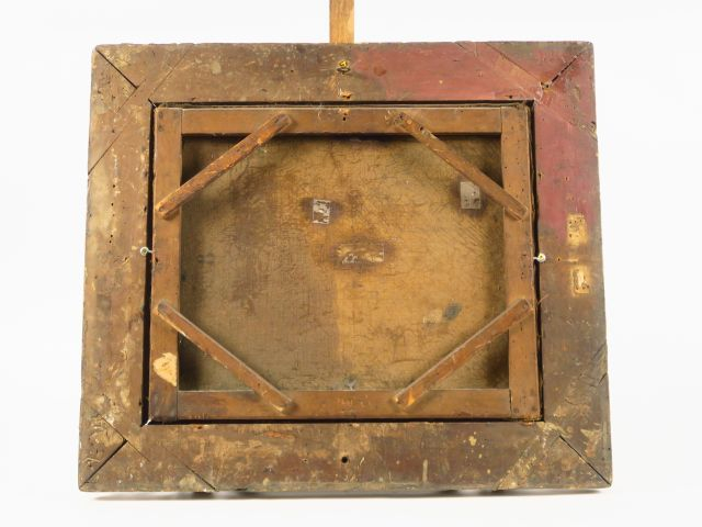 Ecole française XIXème "La leçon" Huile sur toile  38 x 46 cm dans un 