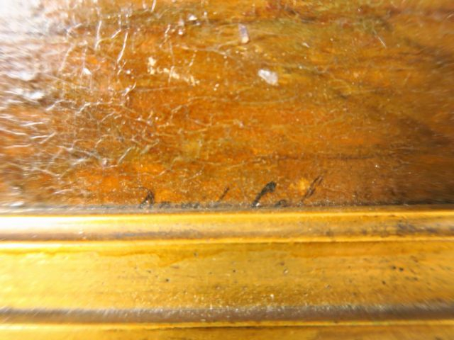 Jan David COL "La réprimande" Huile sur panneau d'acajou signée en bas