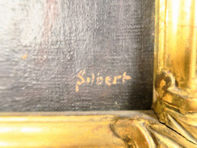 SILBERT "La couture" Huile sur toile signée en bas à droite Dim. 41 x 